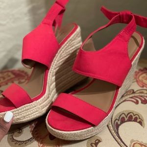 Mods Spana Red Wedge Sandals